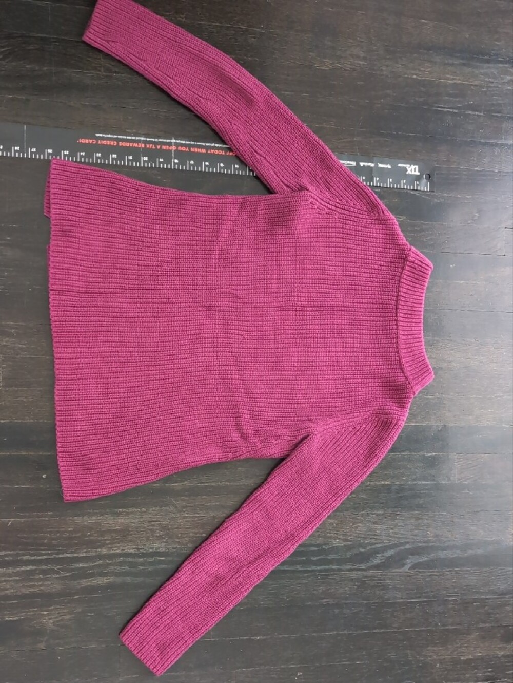 Talbots Raspberry Knit Sweater 100% Cotton - Picture 6 of 9